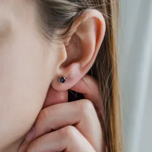 Náušnice pecky s modrým topazem DENIM Thumbnail