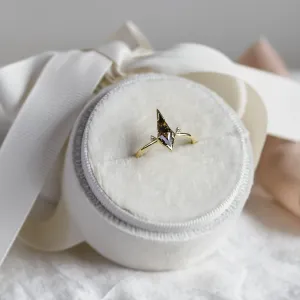 Alternative engagement ring with salt and pepper diamond CHLOE