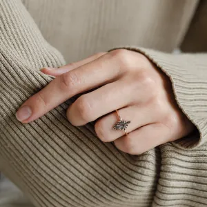 Gold engagement set with salt and pepper diamonds SOPHIE Thumbnail