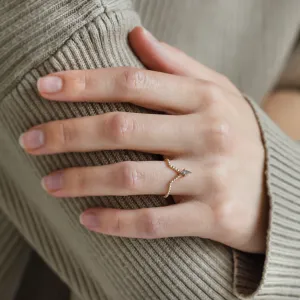 Gold engagement set with salt and pepper diamonds SOPHIE Thumbnail