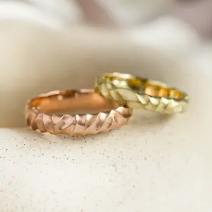 Original engraved wedding rings ROCK