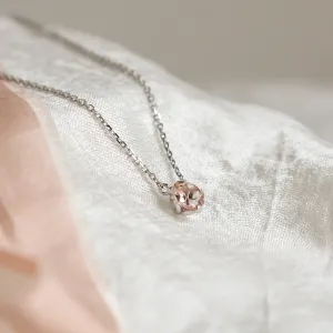Morganite in gold necklace DAISY Thumbnail
