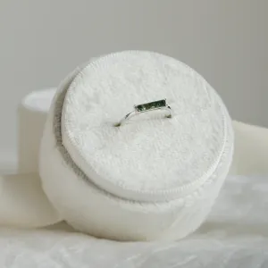 Minimalistický prsten s baguette mechovým achátem LOKI Thumbnail