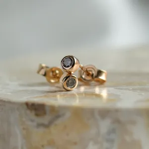 Minimalistické náušnice se salt and pepper diamanty ANISE Thumbnail