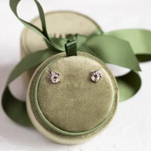 Earrings with morganite and salt and pepper diamonds BALLERINA Thumbnail