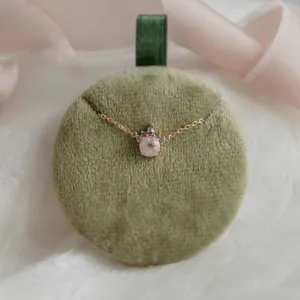 Cluster náhrdelník s morganitem a salt and pepper diamanty FLAMINGO Thumbnail