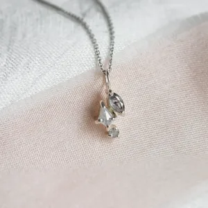 Minimalistický cluster náhrdelník se salt and pepper diamanty MANILA Thumbnail