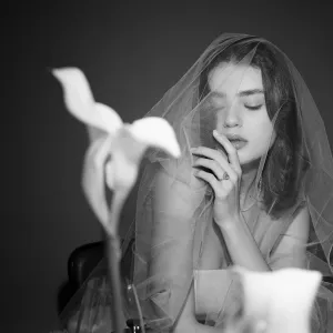 Luxury engagement ring with moissanites SHINY Thumbnail