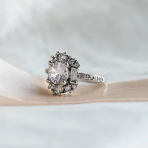 Luxury engagement ring with moissanites SHINY Thumbnail