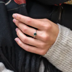 Moss agate engagement ring THEMIS Thumbnail