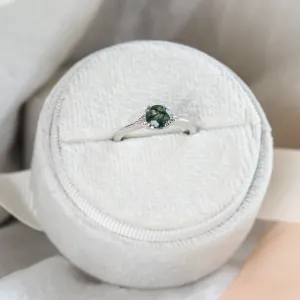 Moss agate engagement ring THEMIS Thumbnail