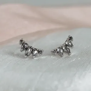 Crawler zlaté náušnice se salt and pepper diamanty MELODY Thumbnail