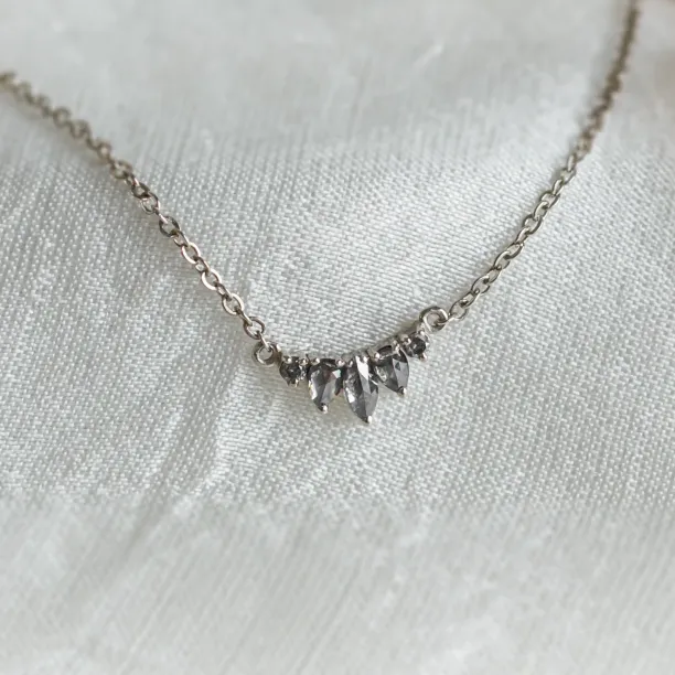 Zlatý náhrdelník se salt and pepper diamanty PAVONE Image