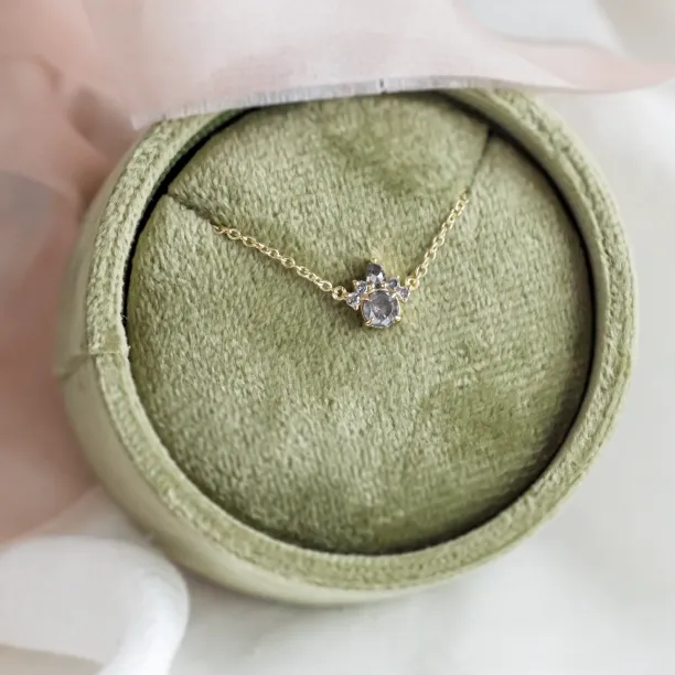 Gold neklace with salt and pepper diamonds ASTRAL Image