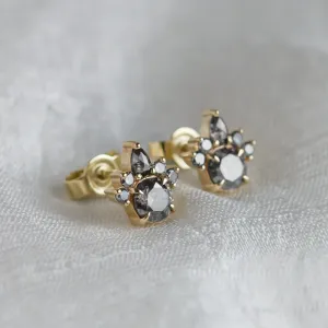 Romantic earrings with salt and pepper diamonds AURA Thumbnail