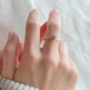 Romantic ring with salt and pepper diamonds DAF Thumbnail