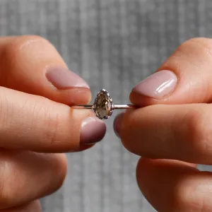 Unikátní zlatý prsten s pear salt and pepper diamantem BEX Thumbnail