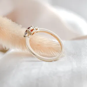 Zlatý prsten s granátem a salt and pepper diamanty DRAGON Thumbnail