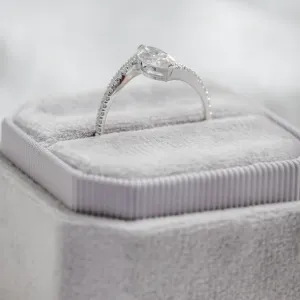 Engagement ring with marquise moissanite ELEGY Thumbnail