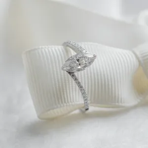 Engagement ring with marquise moissanite ELEGY Thumbnail