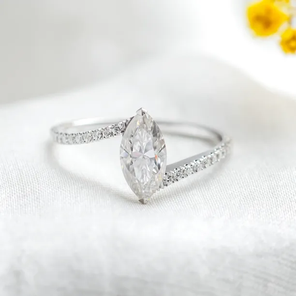 Engagement ring with marquise moissanite ELEGY Image