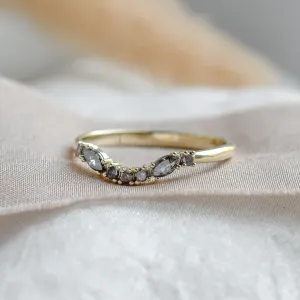 Vykrojený snubní prsten se salt and pepper diamanty WESTON Thumbnail