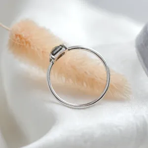 Minimalistický prsten s asccher salt and pepper diamantem CIAO Thumbnail