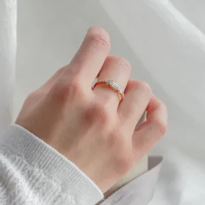 Zlatý prsten v art deco stylu s moissanity SPENCER Thumbnail