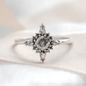 Zlatý cluster prsten se salt and pepper diamanty RAVE Thumbnail