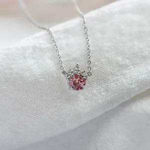 Gold necklace from mineral lepidocrocite and with diamonds PINKIE Thumbnail
