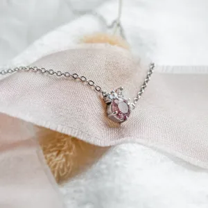 Gold necklace from mineral lepidocrocite and with diamonds PINKIE Thumbnail