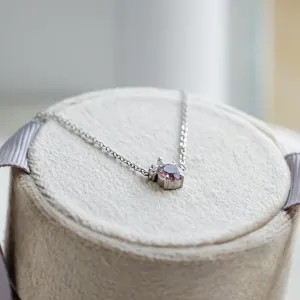 Gold necklace from mineral lepidocrocite and with diamonds PINKIE Thumbnail