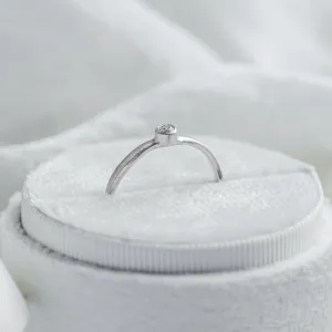 Engagement curved ring with diamond NOLLA Thumbnail