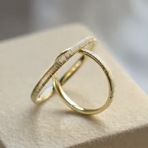Gold relief wedding rings MIKE Thumbnail