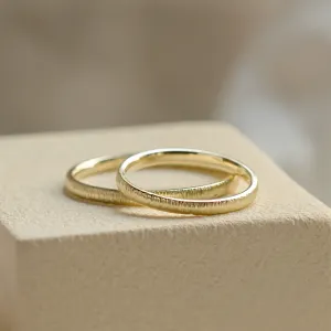 Gold relief wedding rings MIKE Thumbnail