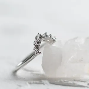 Vykrojený zlatý prsten s diamanty GEORGIA Thumbnail