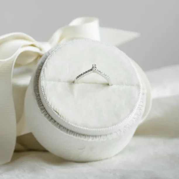 Vykrojený snubní prsten s moissanity PARLOR Image