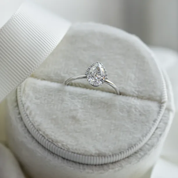 Luxury engagement set with moissanites KIMBER Image