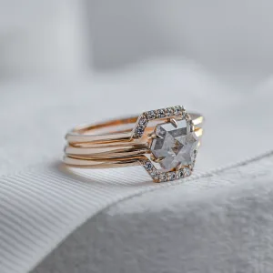 Snubní set prstenů se salt'n'pepper diamanty POET Thumbnail