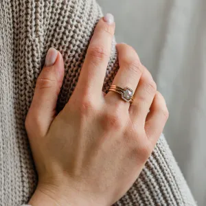 Snubní set prstenů se salt'n'pepper diamanty POET Thumbnail