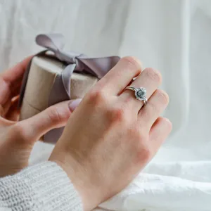 Engagement set with salt and pepper diamonds BRIGHTON Thumbnail