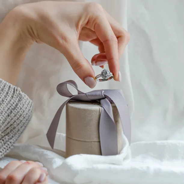 Engagement set with salt and pepper diamonds BRIGHTON Image