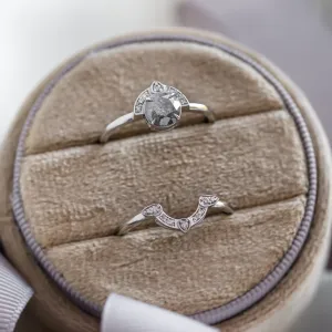 Engagement set with salt and pepper diamonds BRIGHTON Thumbnail