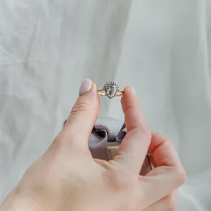 Set of gold rings with salt and pepper diamonds ELLINGTON Thumbnail