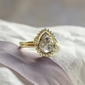 Set of gold rings with salt and pepper diamonds ELLINGTON Thumbnail