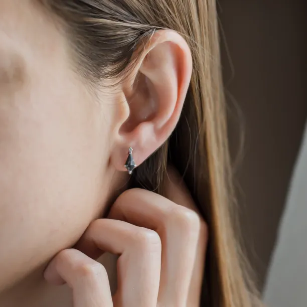 Zlaté náušnice s kite salt and pepper diamanty POE Image