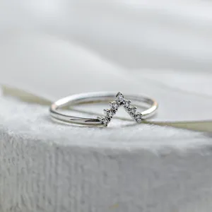 Diamond curved wedding ring REGGIANA