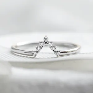 Diamond curved wedding ring REGGIANA