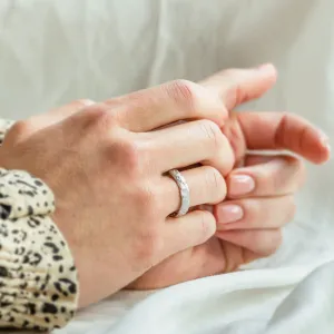 Atypical wedding rings with special surface MOONLIGHT