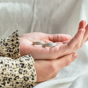 Atypical wedding rings with special surface MOONLIGHT Thumbnail